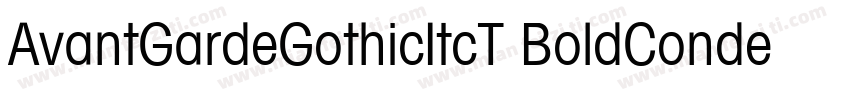 AvantGardeGothicItcT BoldCondensed字体转换